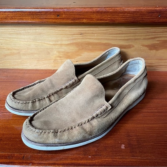 Jack Erwin Men’s Brown Moccasin Slip On Shoes - Picture 2 of 8